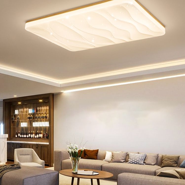 Lampada da soffitto a LED a forma geometrica Moderna in legno 1 luce da incasso per sala da pranzo corridoio