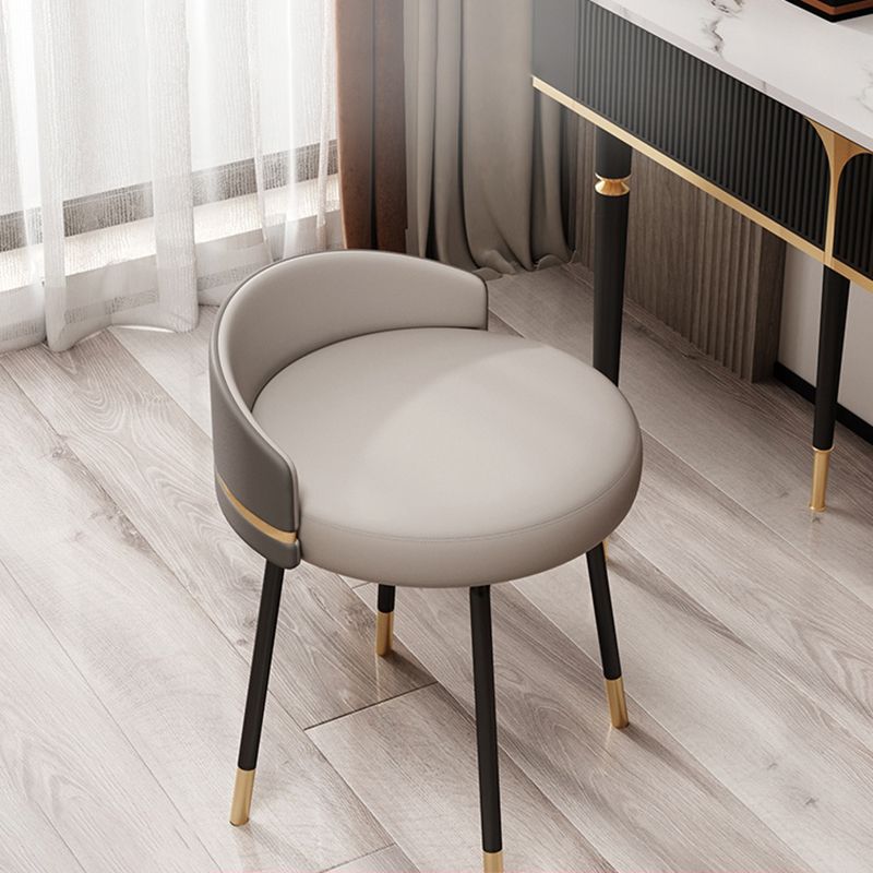 Eigentijdse stijl eetstoelen armloze stoel voor keuken met metalen benen