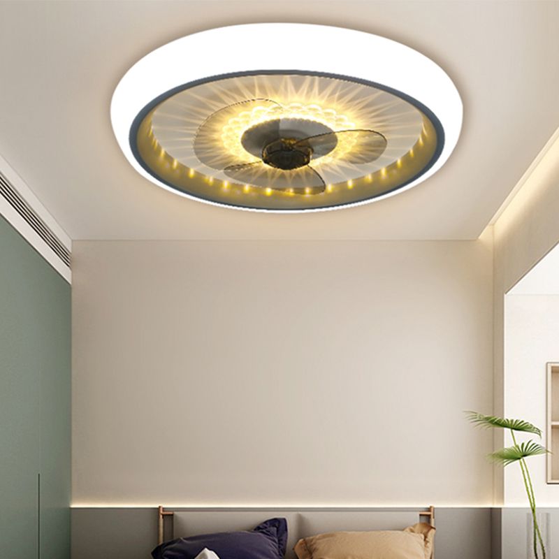 Acrylkreis Deckenventilator Leuchte Leuchte Makkaron LED Flush Mount Leuchte für Schlafzimmer