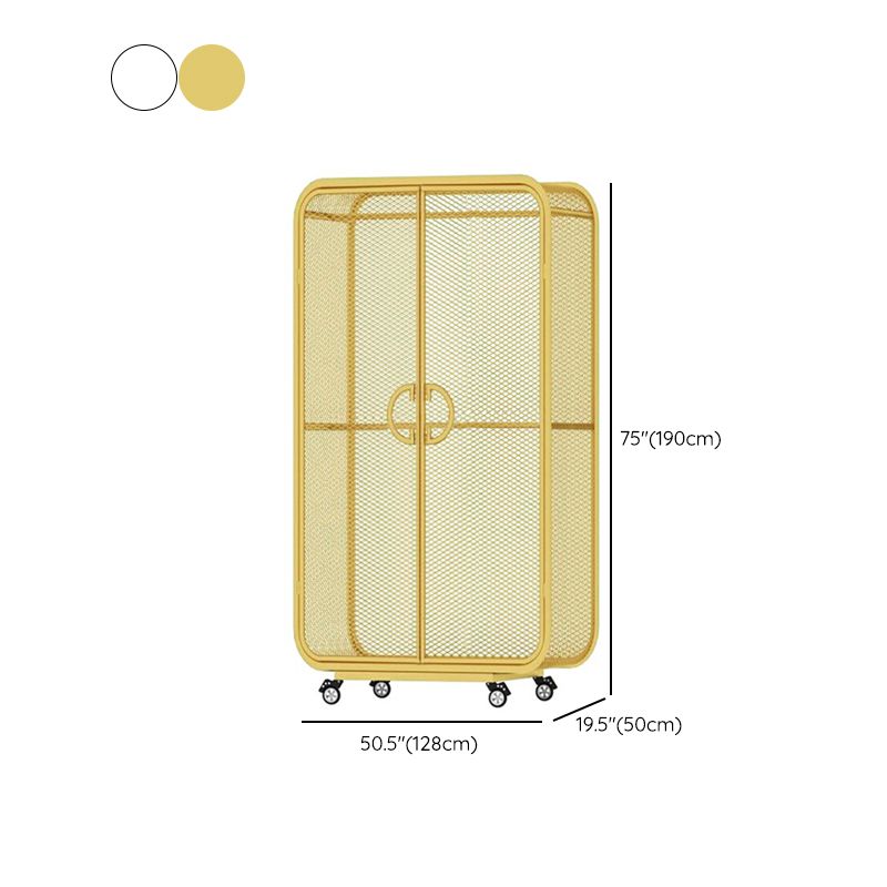 Contemporary Wardrobe Cabinet Metal Wardrobe Closet for Bedroom