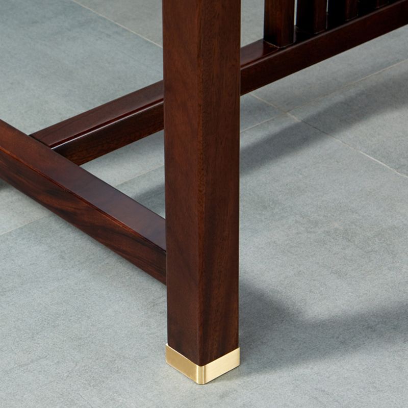 Rectangle Shape Contemporary Console Table Dark Brown Wood Console Sofa Table