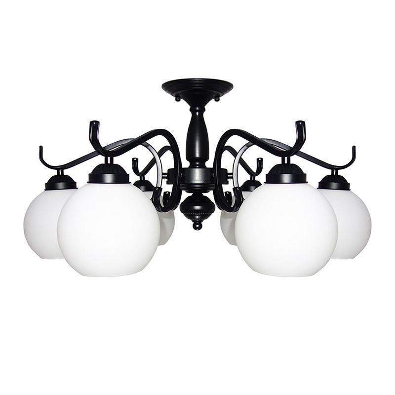 Minimalistische inbouwplafondlamp Traditionele plafondlamp met glazen kap voor slaapkamer