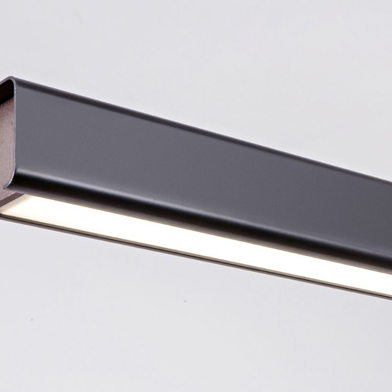 Long Strip Island Lamp Nordic Modern Style LED Hanging Light for Dining Room