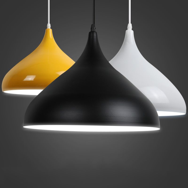 1 Light Onion Pendant Lighting Retro Industrial Style Metal Pendant Ceiling Lights for Restaurant