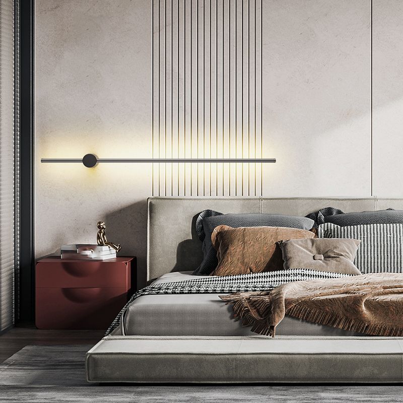 Moderne Stil 2 Leichter Wandbeleuchtungsideen Aluminium Linear wandmontierte Wandleuchten