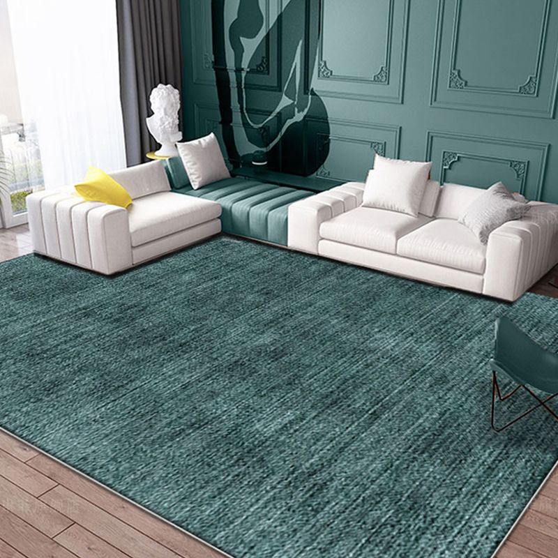 Groen modern tapijt vaste kleur polyester gebied tapijt niet-slip achterste tapijt voor woningdecoratie