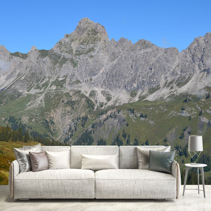 Mountain Scenery Wall Mural Home Decoration for Living Room, Moisture Resistant