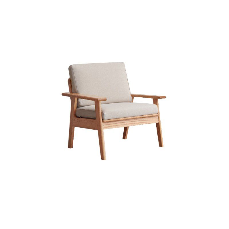 Solid Wood Solid Color Foam No Extra Resistance Sofa for Living Room