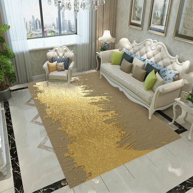Artistic Abstract Pattern Carpet Fancy Indoor Rug Polyester Non-Slip Area Rug for Living Room
