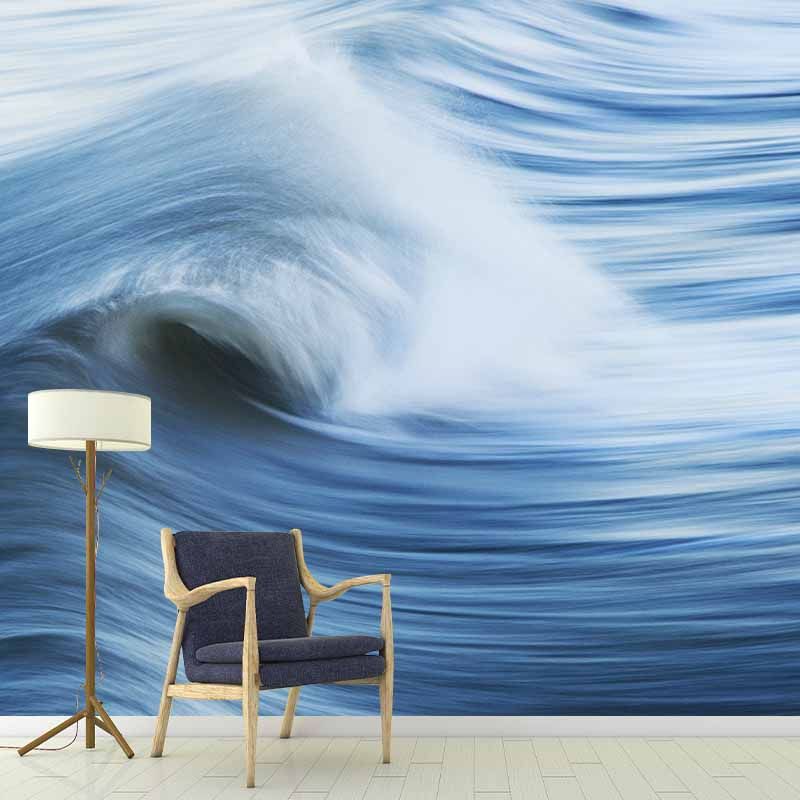 Non-Pasted Wall Mural Tropical Photography Sea Pattern Mildew Resistant Indoor