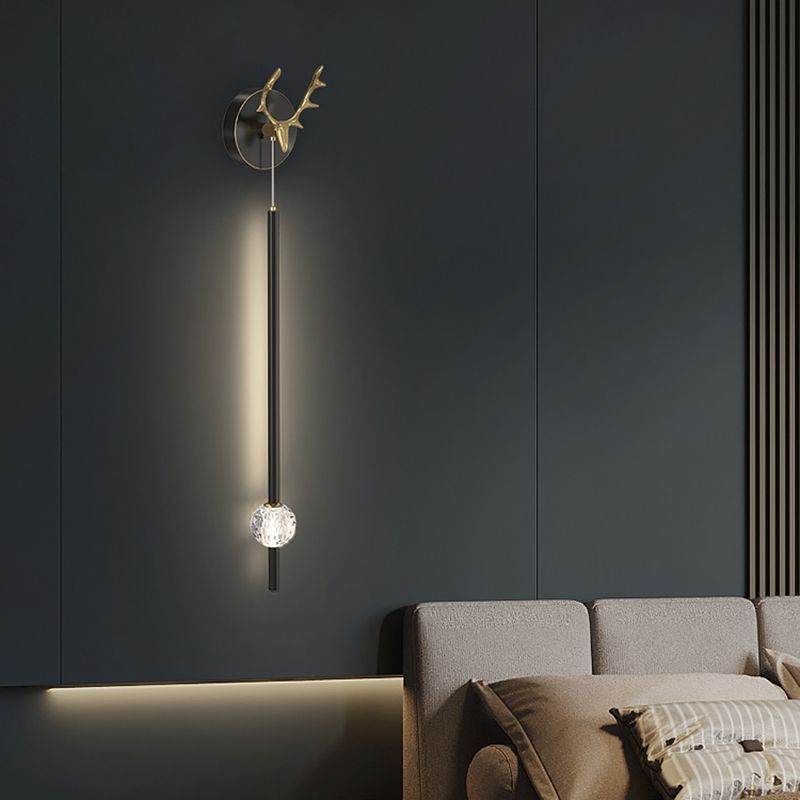 Modern Metal Wall Sconce LED Geometric Shape Wall Light with Acrylic Shade for Bedroom