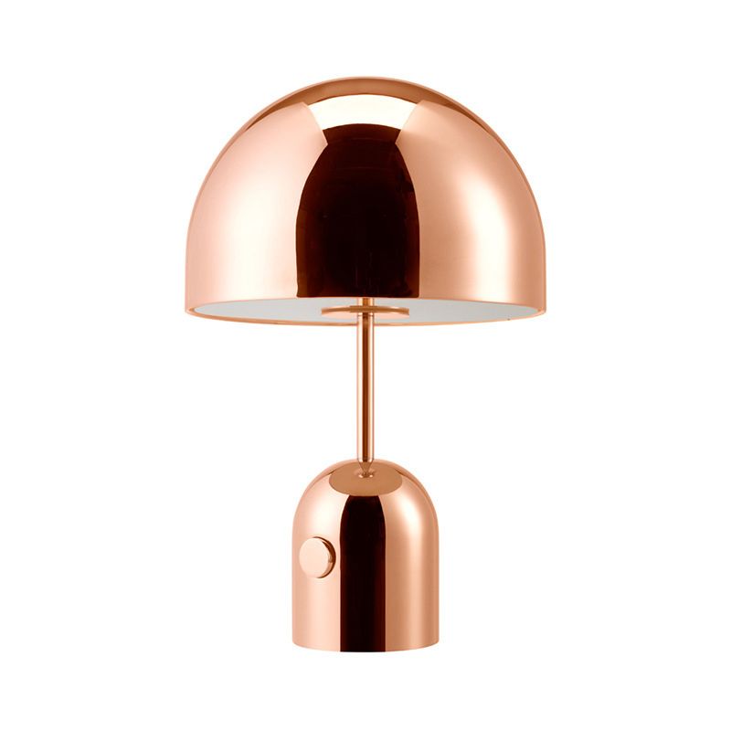 Lampada da pranzo a 1 tavolo da pranzo Simple Copper Table Light with Dome Metal Shade