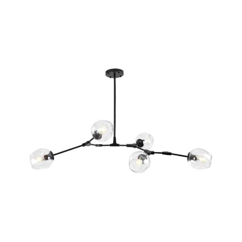 Nordic Modern Chandelier Light Dining Room Glass Shade Hanging Light Fixture