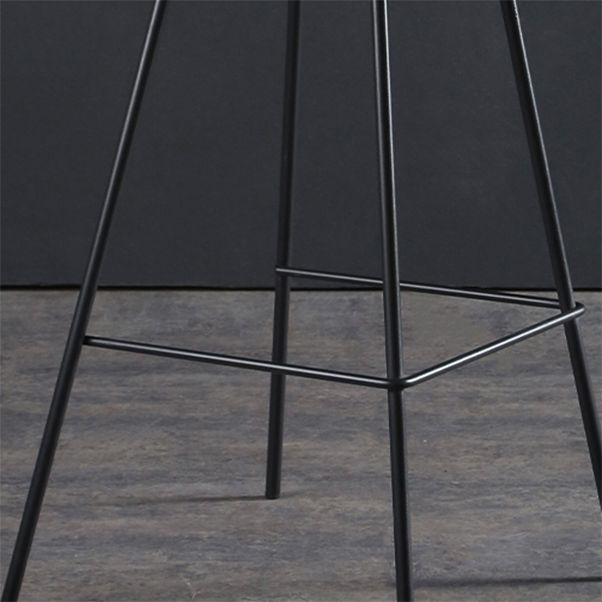 Modern Indoor Backrest Bar Stool Faux Leather Upholstered Bar Stool