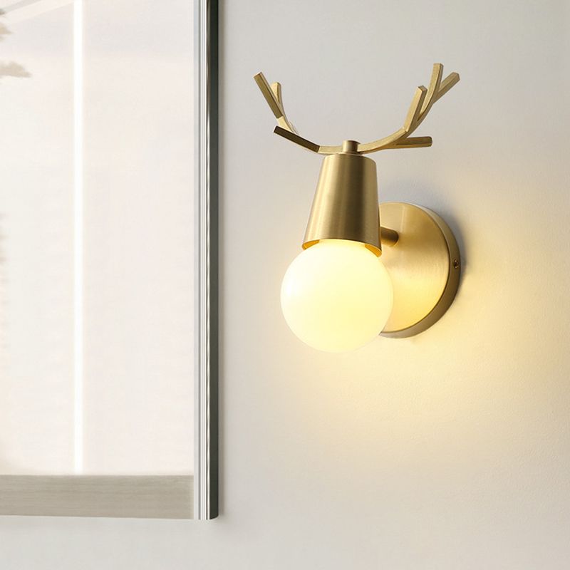 Lámpara de pared posmoderna de lámparas de drogadictos dorados para sala de estar para sala de estar de dormitorio