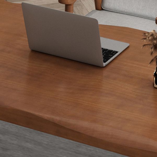 Sled Solid Wood Writing Desk Industrial Rectangular Office Desk