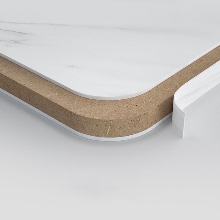 Mesa de comedor de mármol con faux contemporáneo Mesa de rectángulo de base para el hogar para el hogar