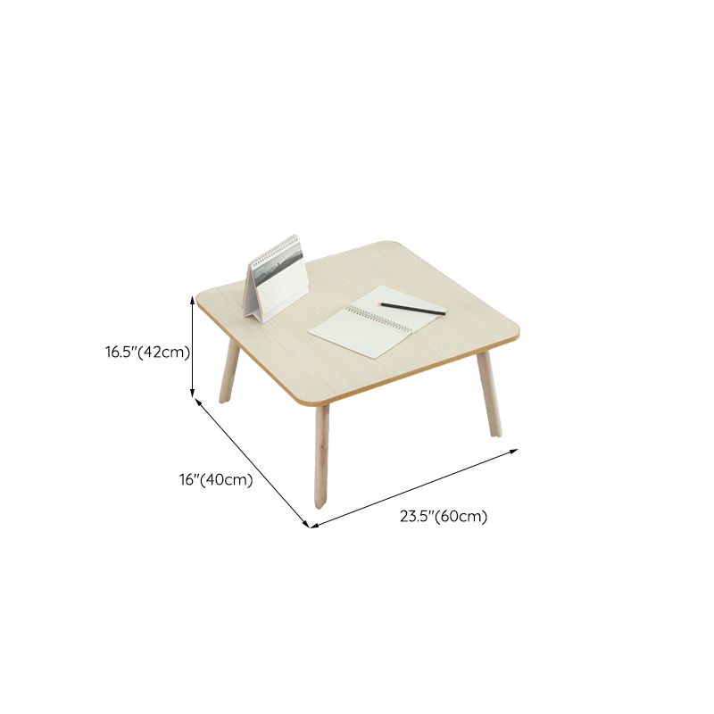 Modern Wood Side Table Bedroom No Distressing End Table with 4 Legs