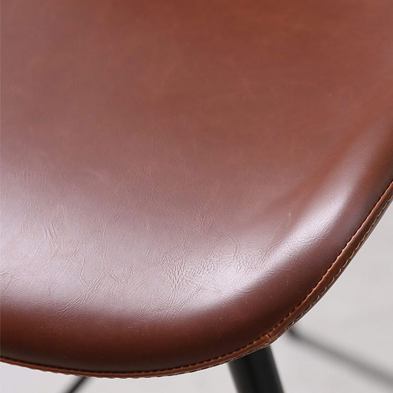 Modern Style Bar Stool Leather Backrest Counter Stool for Living Room