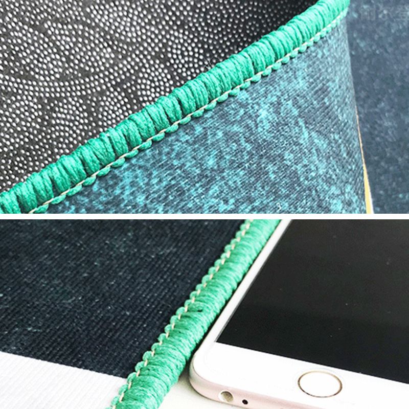 Blue Modern Carpet Polyester Geometric Print Area Rug Anti-Slip Washable Rug for Living Room