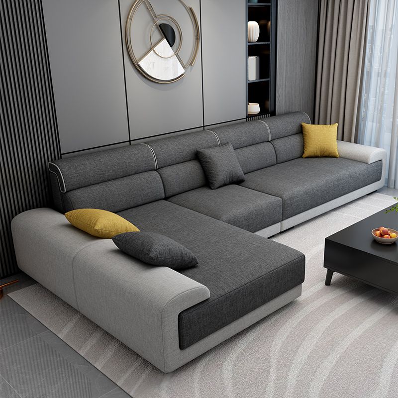 Contemporary Removable Cushions Pillow Top Arm Sectionals for Living Room