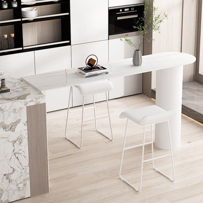 Contemporary 1/2/3/5 Pieces Sintered Stone Pub Table Set Fixed Table Counter Table