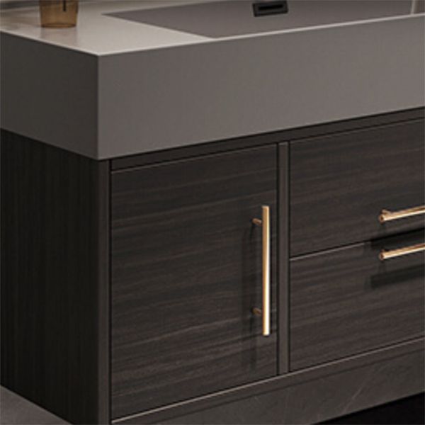 Wall Mount Bathroom Sink Vanity Glam Bathroom Vanity Set with Mirror