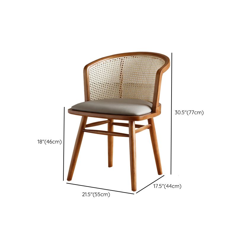 Rectangle Dining Set 1/4/5/6 Pcs  Ash Solid Wood and Rattan Dining Table and Chairs