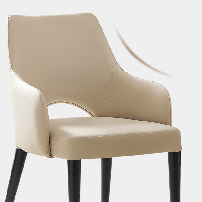 Modern Style Open Back Upholstered Leather Home Dining Side Chair