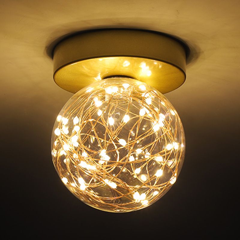 Modernism Flush Mount Ceiling Light Glass Flush Light for Corridor