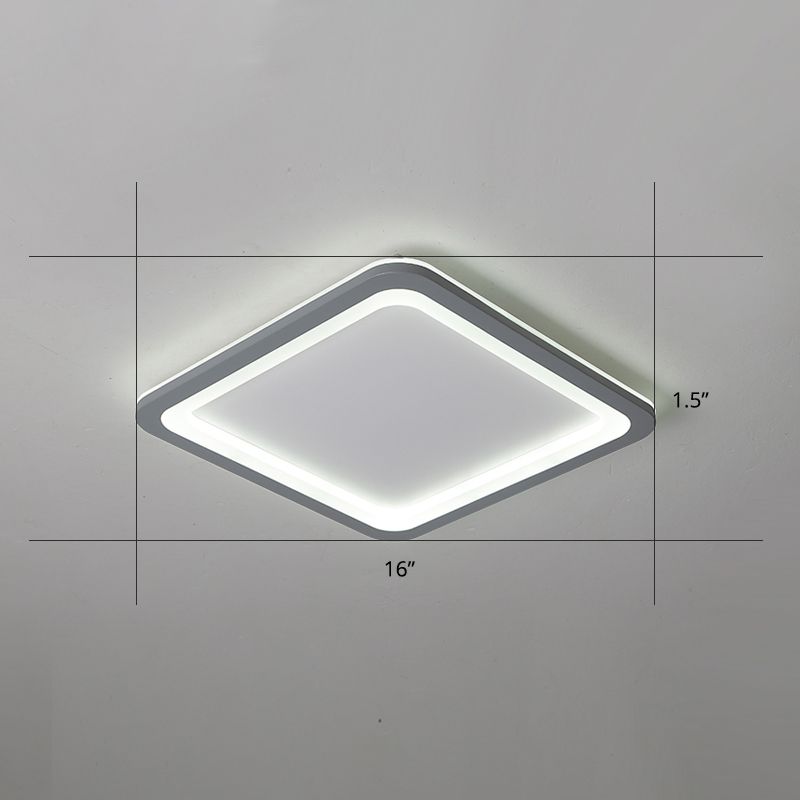 Grey Super Thin Ceiling Fixture Nordic Metal Surface Mounted Led Ceiling Light for Living Room