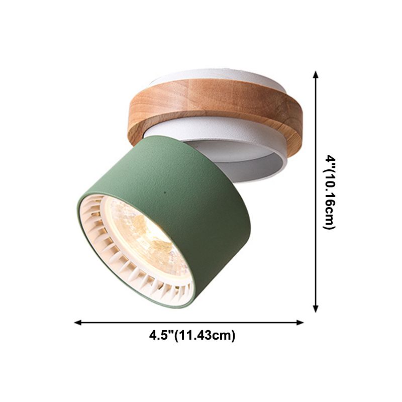 Metal Round Shaped Flush Mount Fixture Modern Style 1 Head Led Flush Light