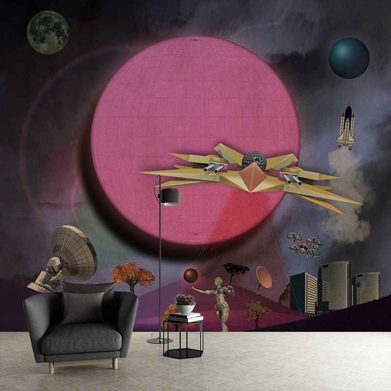 Decorative Illustration Mural Wallpaper Cosmic Space Indoor Wall Mural