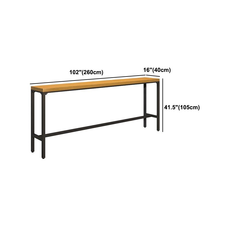 Industrial 1/6/11 Pieces Bar Table Set Rectangle Wood Counter Table with Stools for Cafe