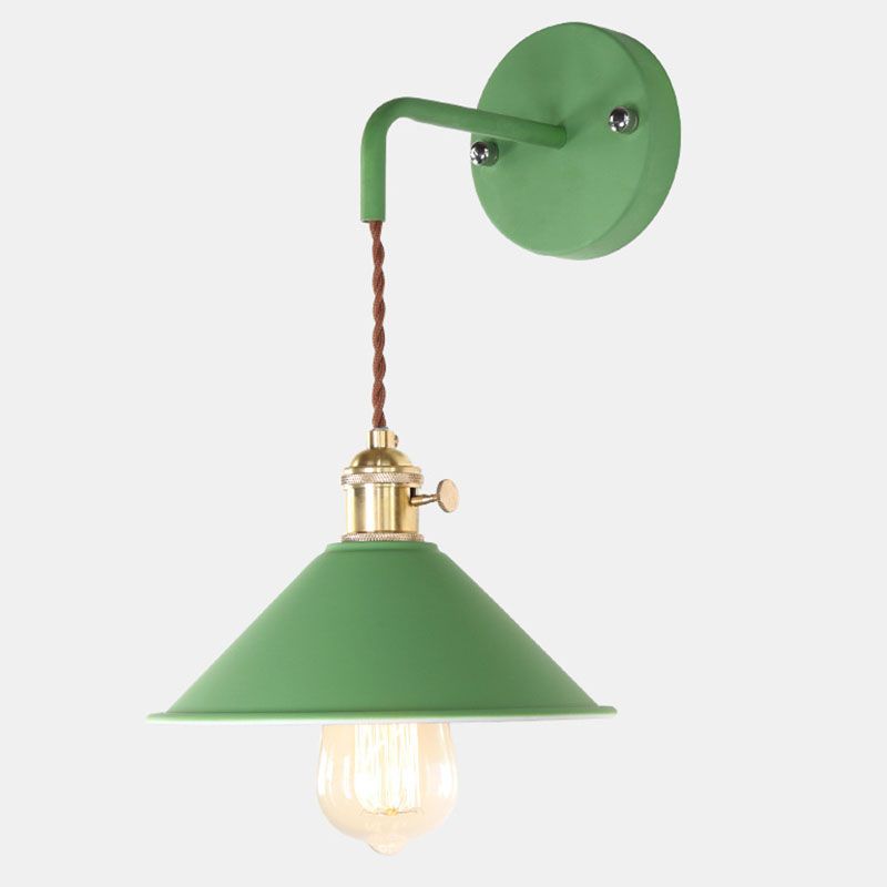 Cone Wall Light Sponce Nordic Minimalist Style Metal 1 Light Sponces