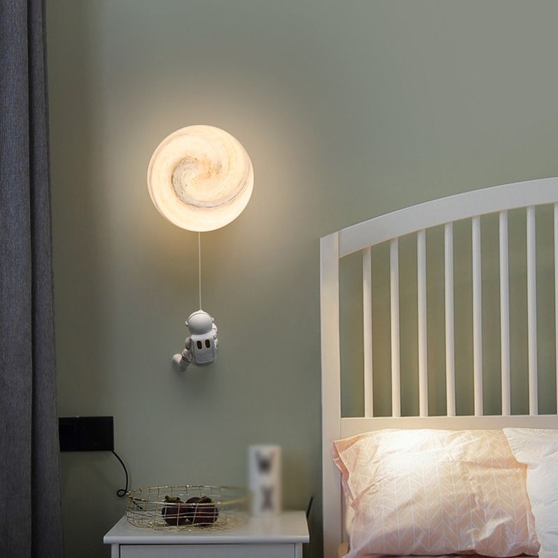 Kid Room One Head Wall Sconce Astronauts Boy Room Wall Mounted Light Fixture
