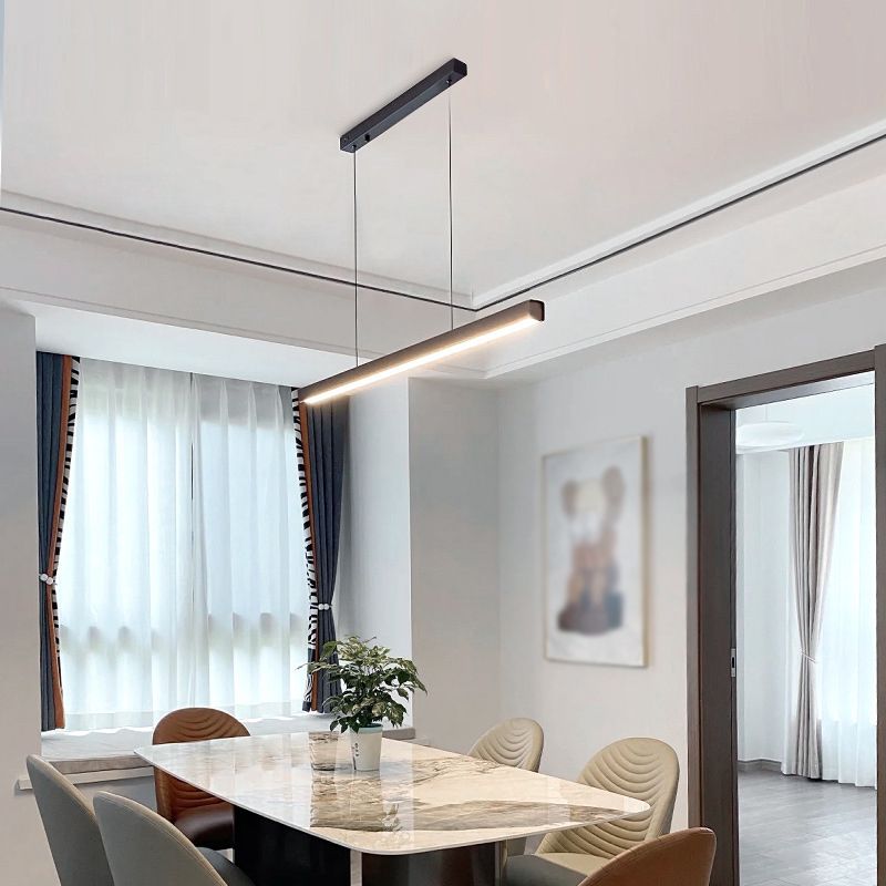 LED Simple Hanging Light Modern Rectangle Pendant Lamp Fixture for Dining Room