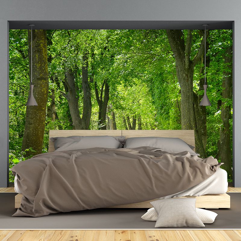 Forest Pattern Wallpaper Murals Moisture Resistant Modern Living Room Wall Covering