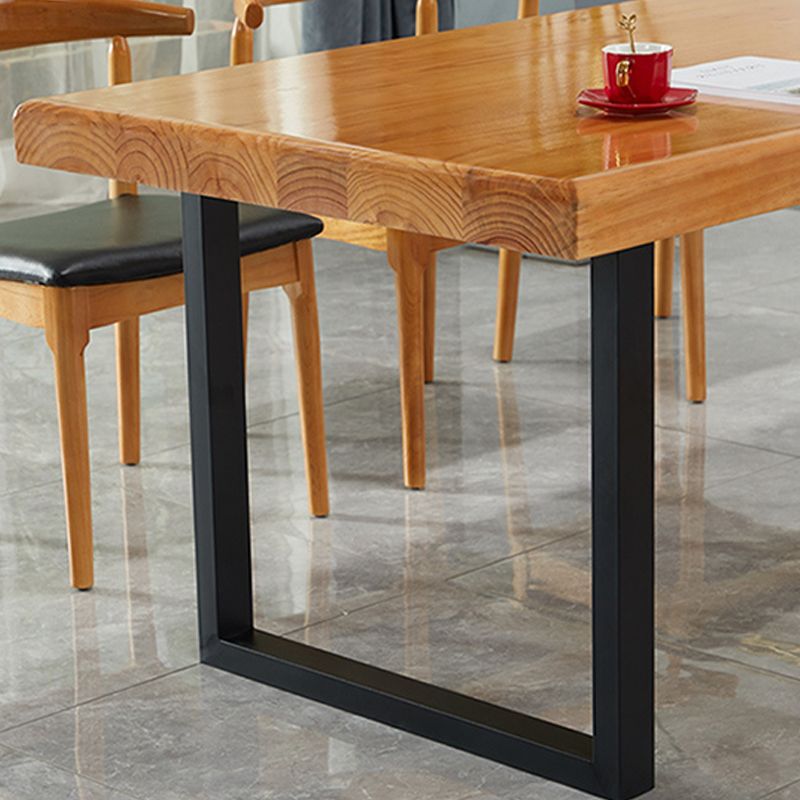 Sled Base Dining Table Contemporary Wood Dinner Table for Home