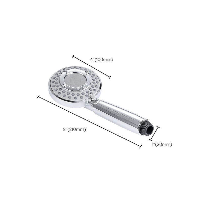 Silver Handheld Shower Head 3 Sprays Stainless Steel Wall-Mount Showerhead