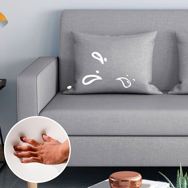 Contemporary 3-seater Sofa Square Arm Settee with Three Pillow Back