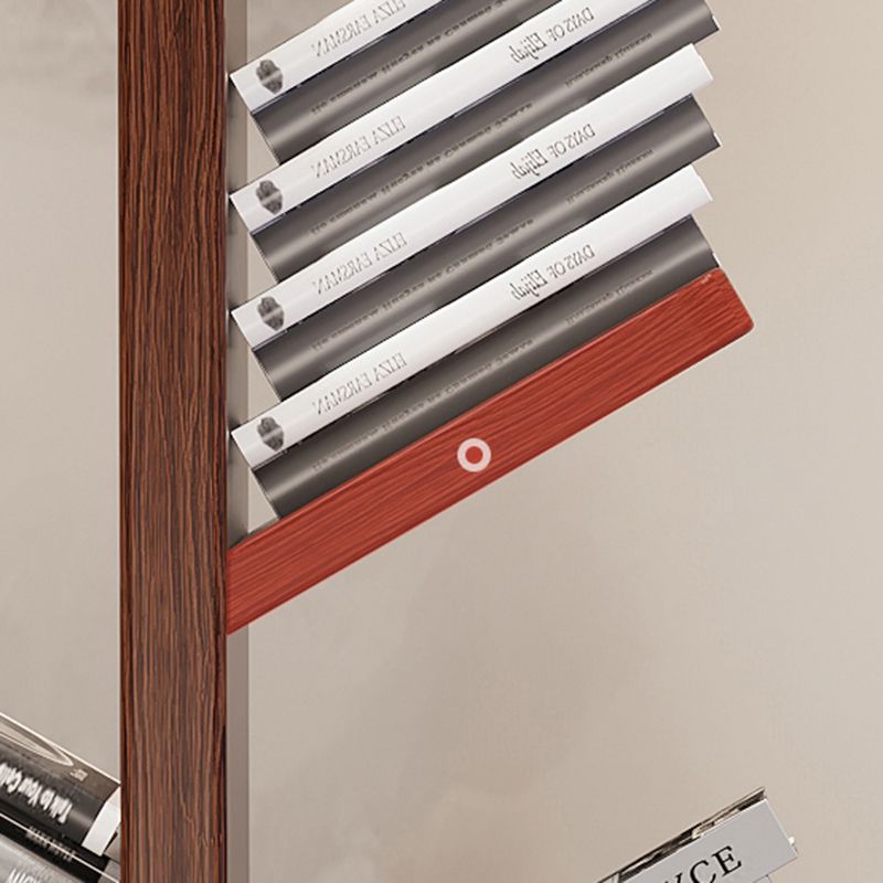 Geometric Bookshelf Modern Wooden Bookcase for Living Room 11.8" W