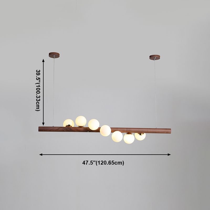 Moderne Stil sphärische Insel Lichter Holz große Küchenheize Leuchten