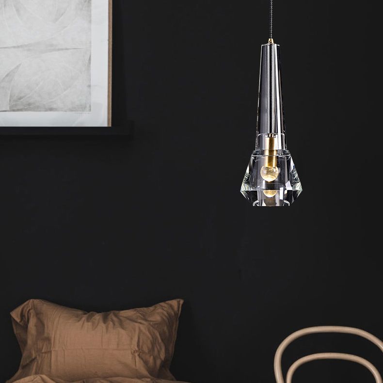Kristal messing hanglamp in moderne luxe stijl koper geometrische hangende lamp voor binnenruimtes
