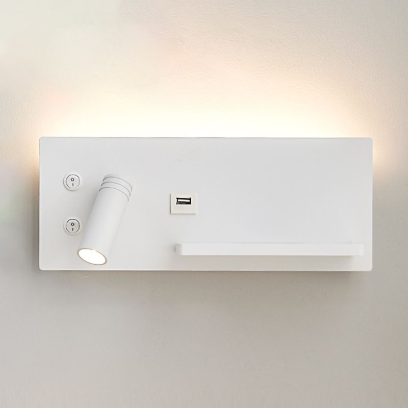 Zeitgenössische Leselampe Einfachheit Wandleuchte mit Metallschatten für Schlafzimmer