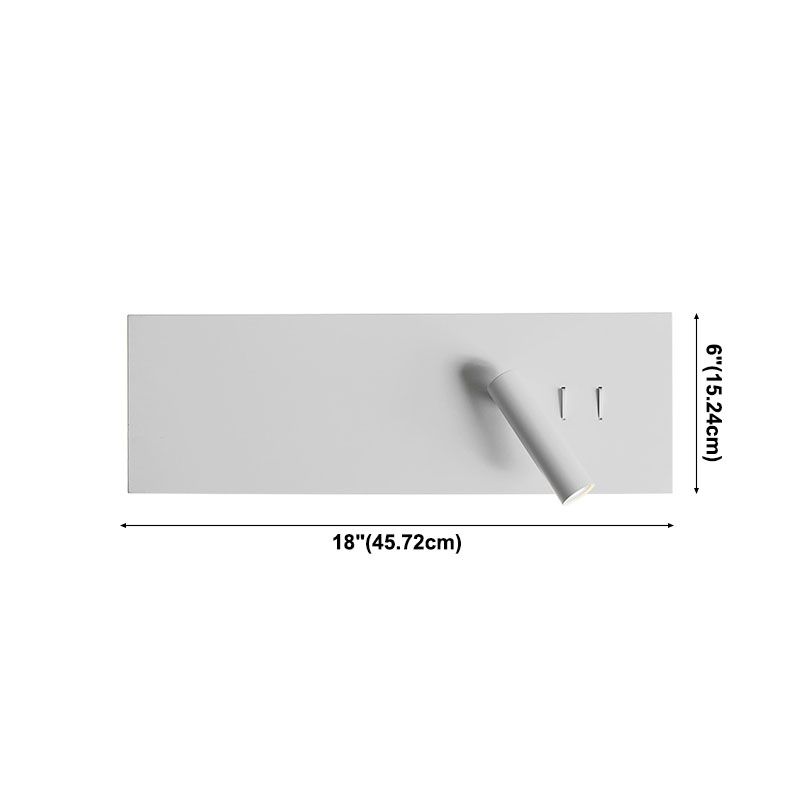 Moderna luce montata a parete rettangolare 1 lampada da parete in ferro per riflettori per camera da letto