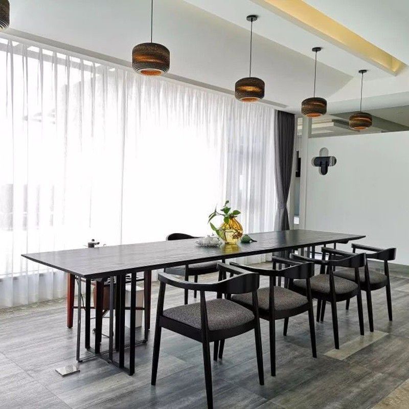 Rechthoek eettafel traditionele luxe dennen vaste houten meubels