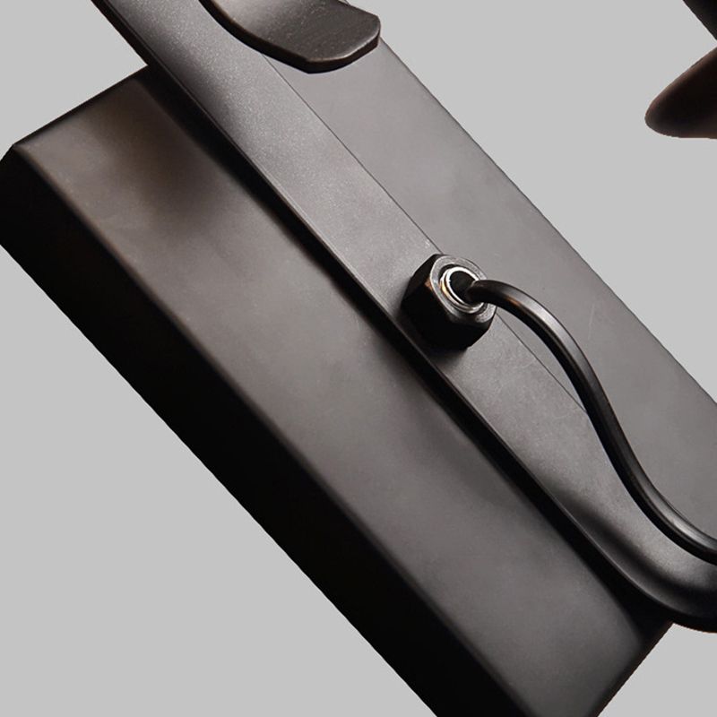 Regular Shape Wall Light Modern Style Glass 1 Light Wall Lamp in Bronze and Copper