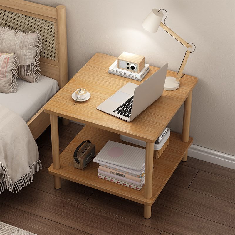 Modern Rectangular/Square Corner Table Wood Side End Table for Living Room