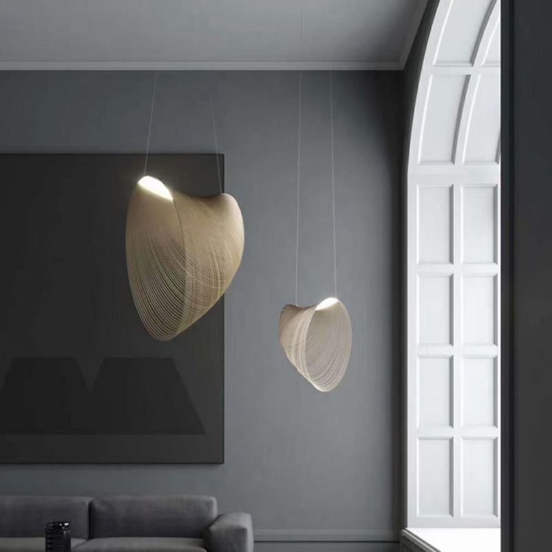 Éclairage pendentif à la maison légère suspendue en bois pour le salon